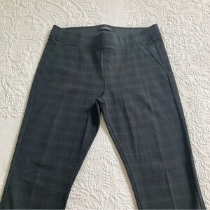 Liverpool pants Kennedy pull on stretch ponte knit career plaid skinny ankle